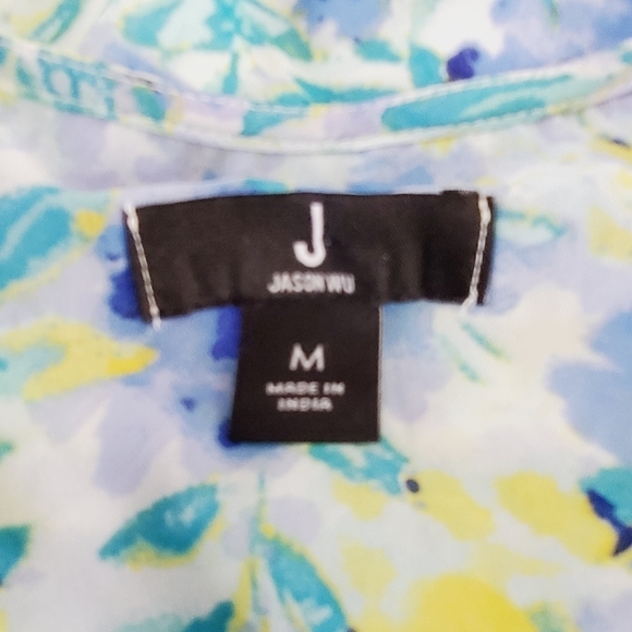 Jason Wu Embroidered Floral Blouse And Cami Size M Sheer Loose Flowy Top Beaded - Picture 14 of 16